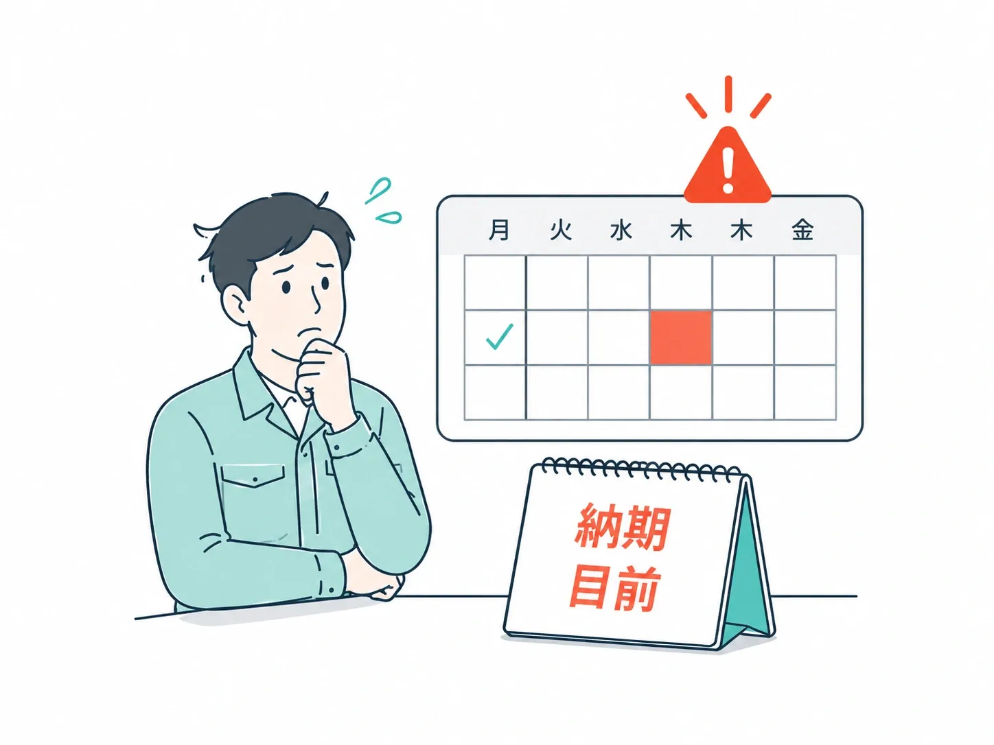 納期遅れに気づくのが遅い